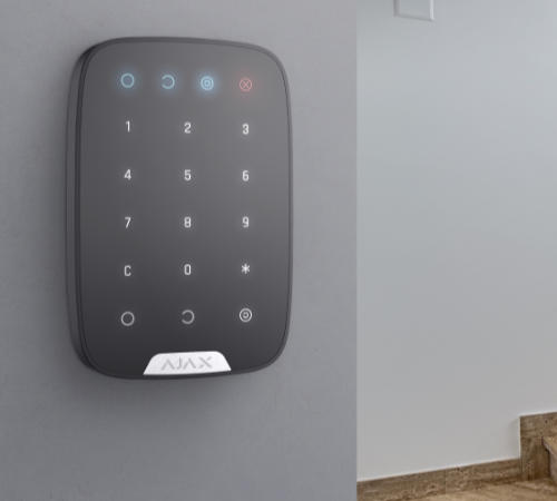 Clavier sans fil Ajax GlassProtect avec touches sensitives