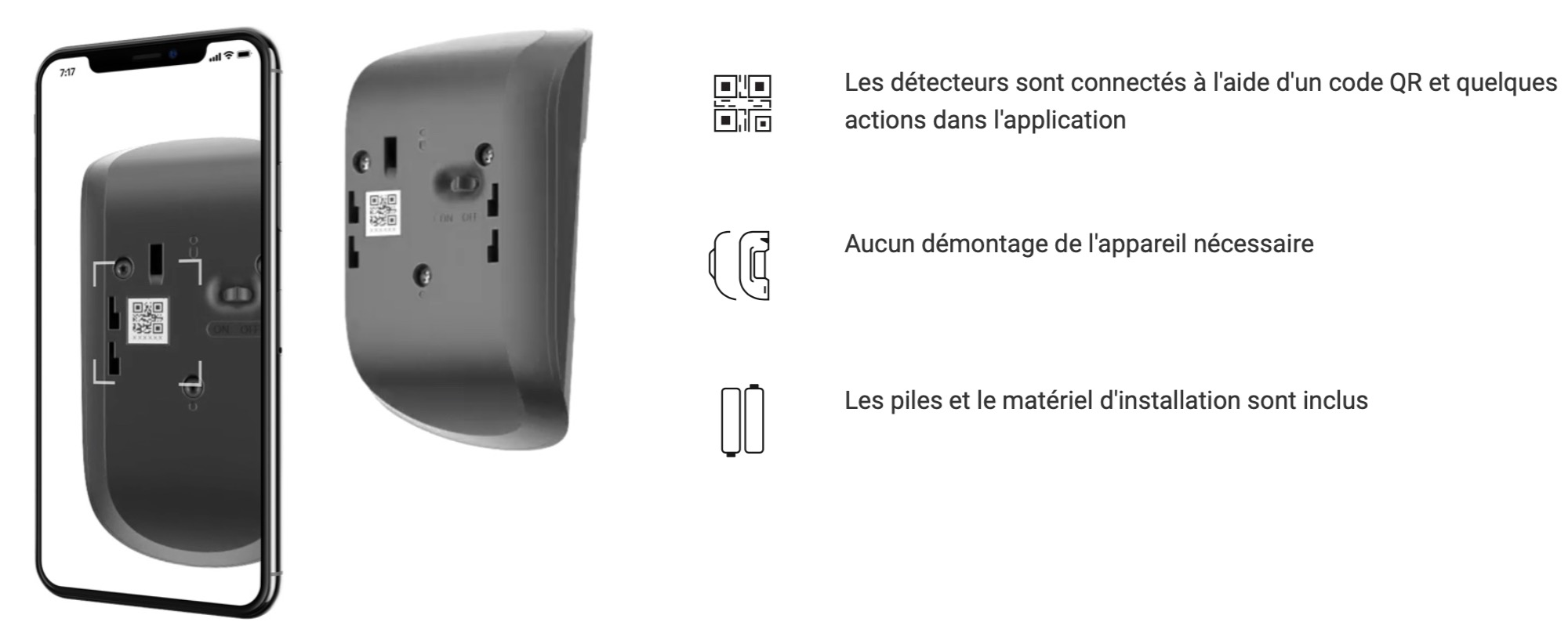 L'ajout d'un nouveau périphérique à votre alarme Ajax se fait simplement en scannant un QR Code